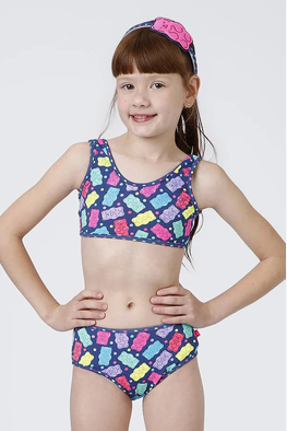 Biquini Faixinha Kids Mel Estampa Gummy