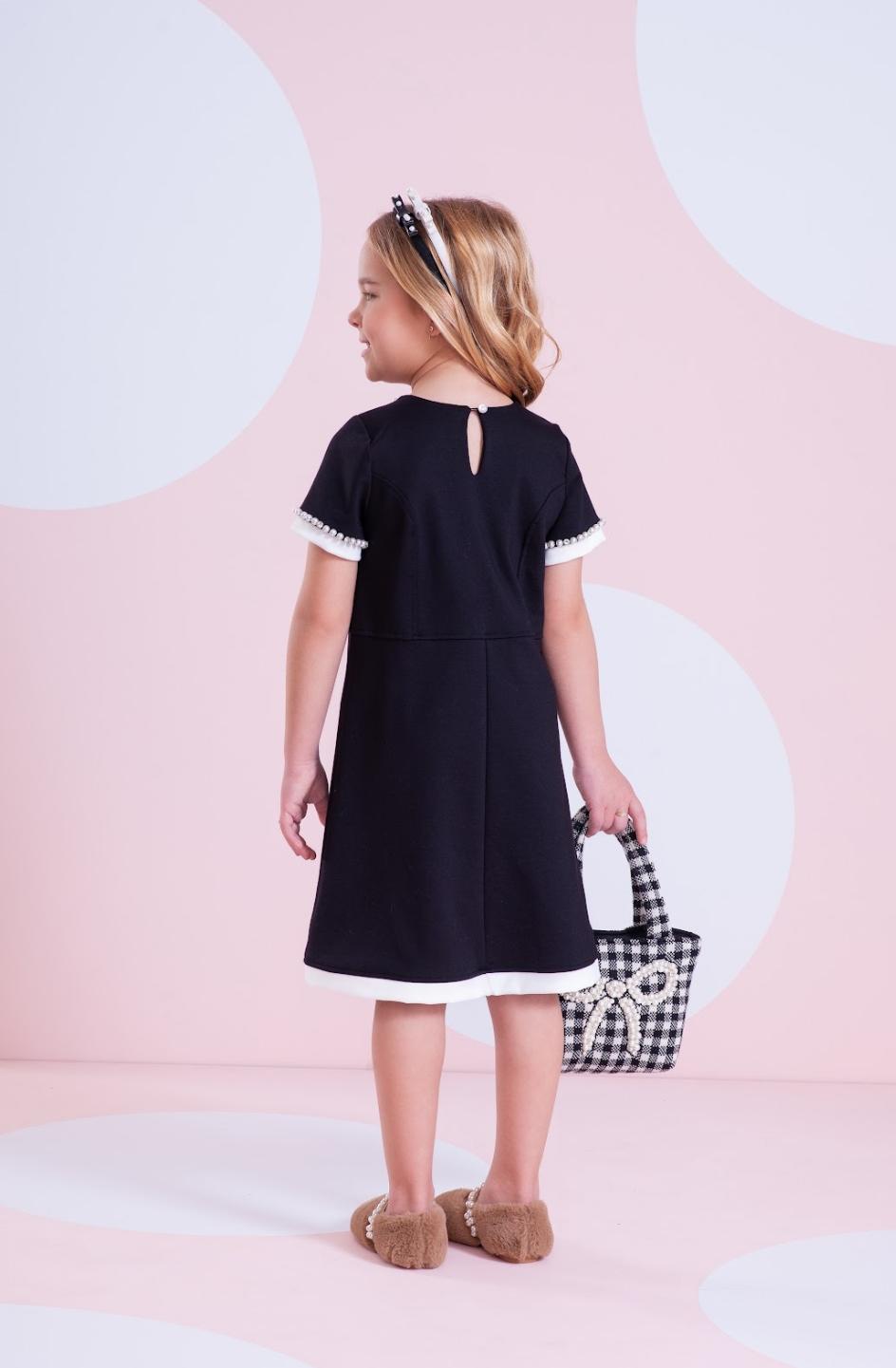 Vestido Ponto Roma Bordado