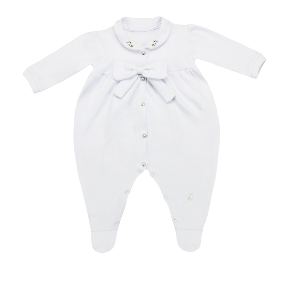 Macação Longo com gola bordada - Mini Bear