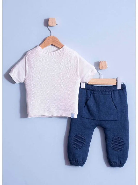 Conjunto Blusa e calça  Tricot sem costura - Pituchinhus