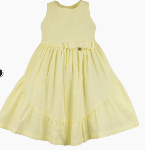 VESTIDO MAQUINETADO AMARELO