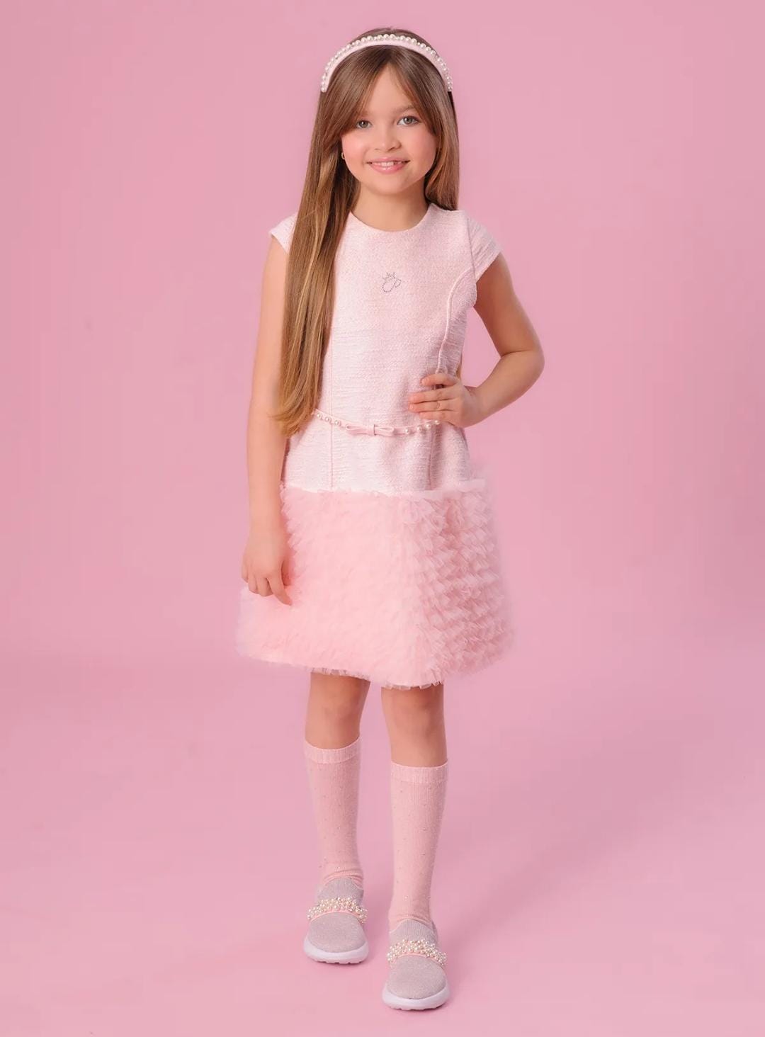 Vestido Boucle Saia Frufru- Pituchinhus