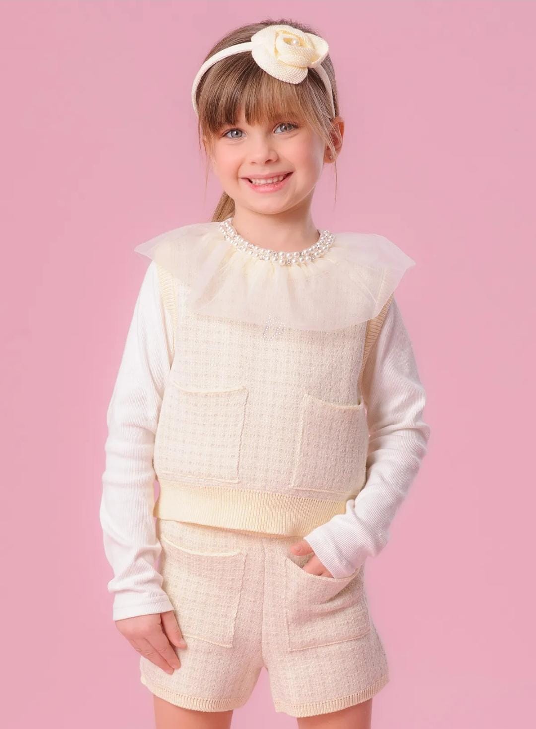 Colete Tricot  Xadrez - Pituchinhus