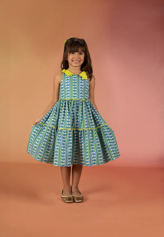 VESTIDO ESTAMPA FLOR DE ALGODÃO