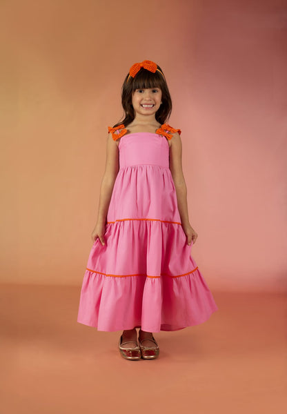 VESTIDO GALLES ROSA CHICLETE
