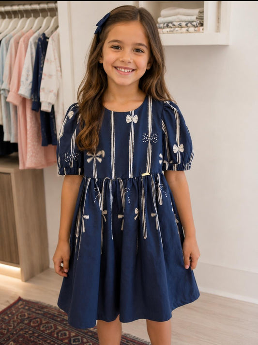VESTIDO BARRADO A MAGIA DAS FITAS