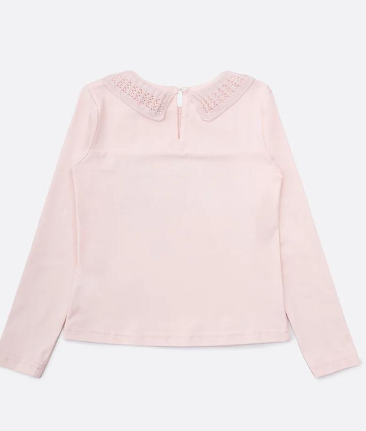 Blusa Cotton Ursinhas Gola Tricot