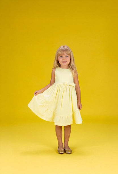 VESTIDO MAQUINETADO AMARELO