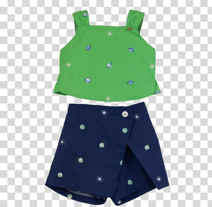 CONJUNTO MINI PLANETAS AZUL E VERDE