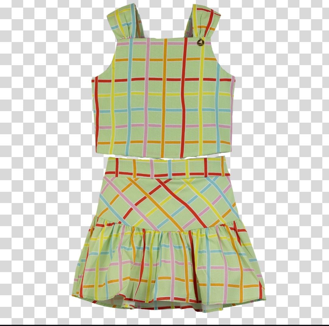 CONJUNTO QUADRICULADO MIL CORES