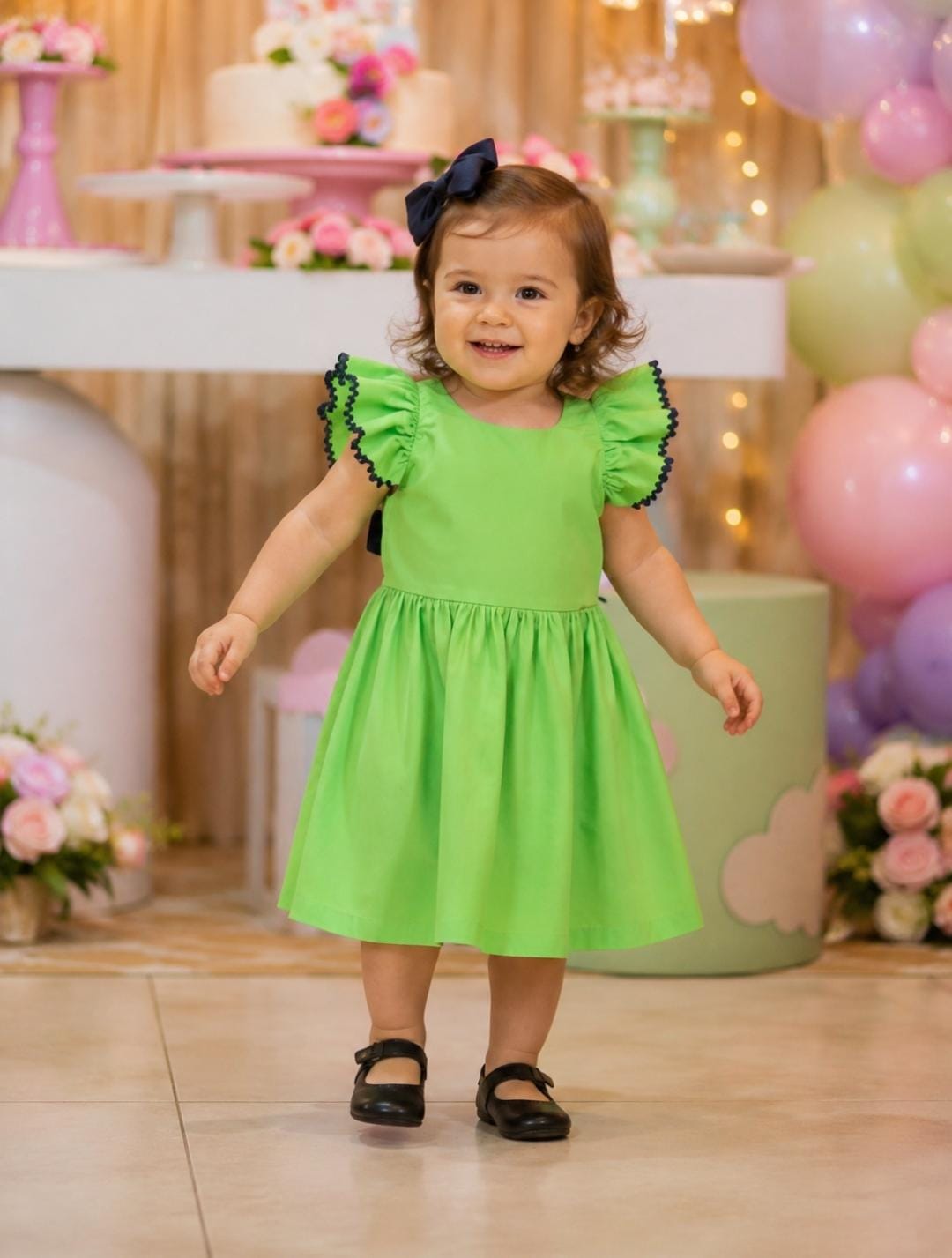 VESTIDO LISO VERDE