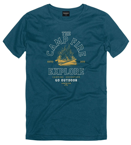 Camiseta Estampada Camp Fire - KingeJoe