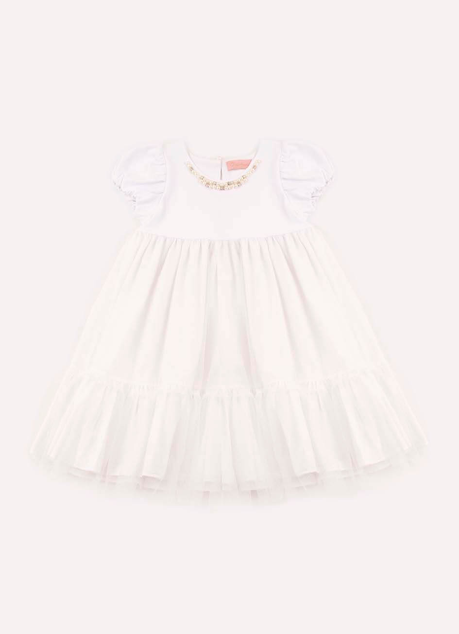 Vestido Cotton Tule com Brilho - Pituchinhus